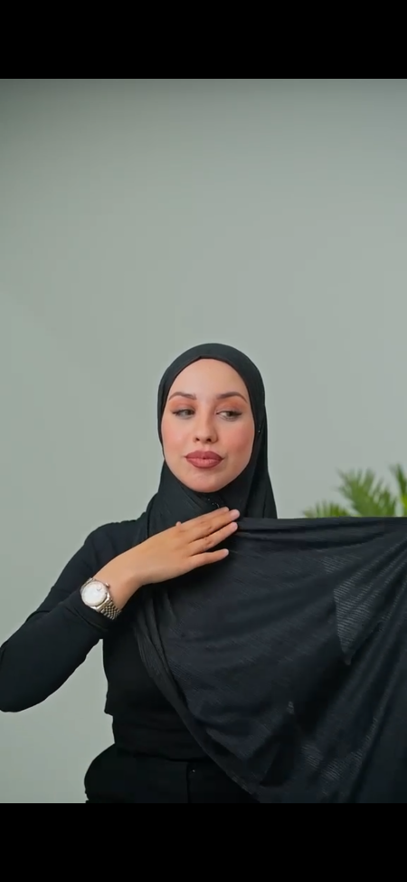 حجاب مسكر مع شال مع استرس